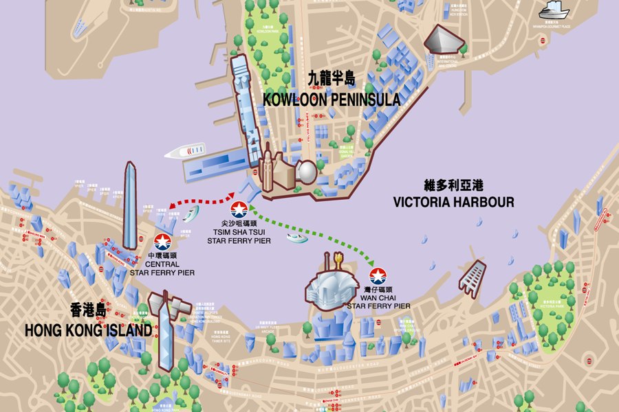 Map of ferry services